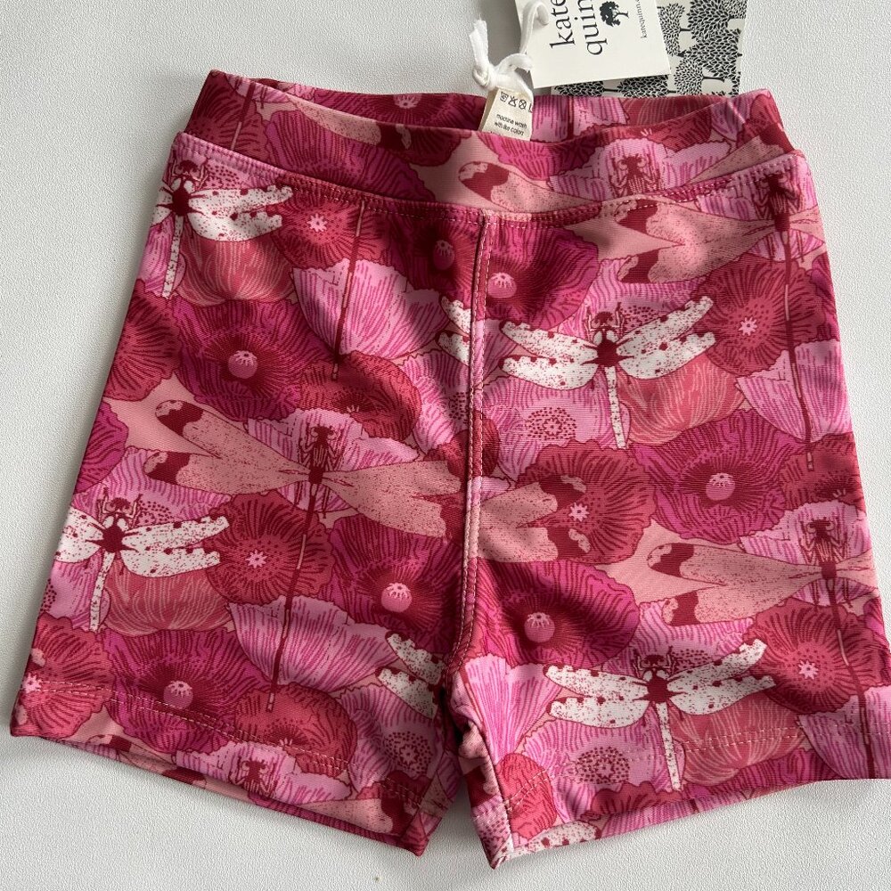 NWT Kate Quinn Dragonfly Board Shorts UPF 50+ Hot Pink 12-18M
